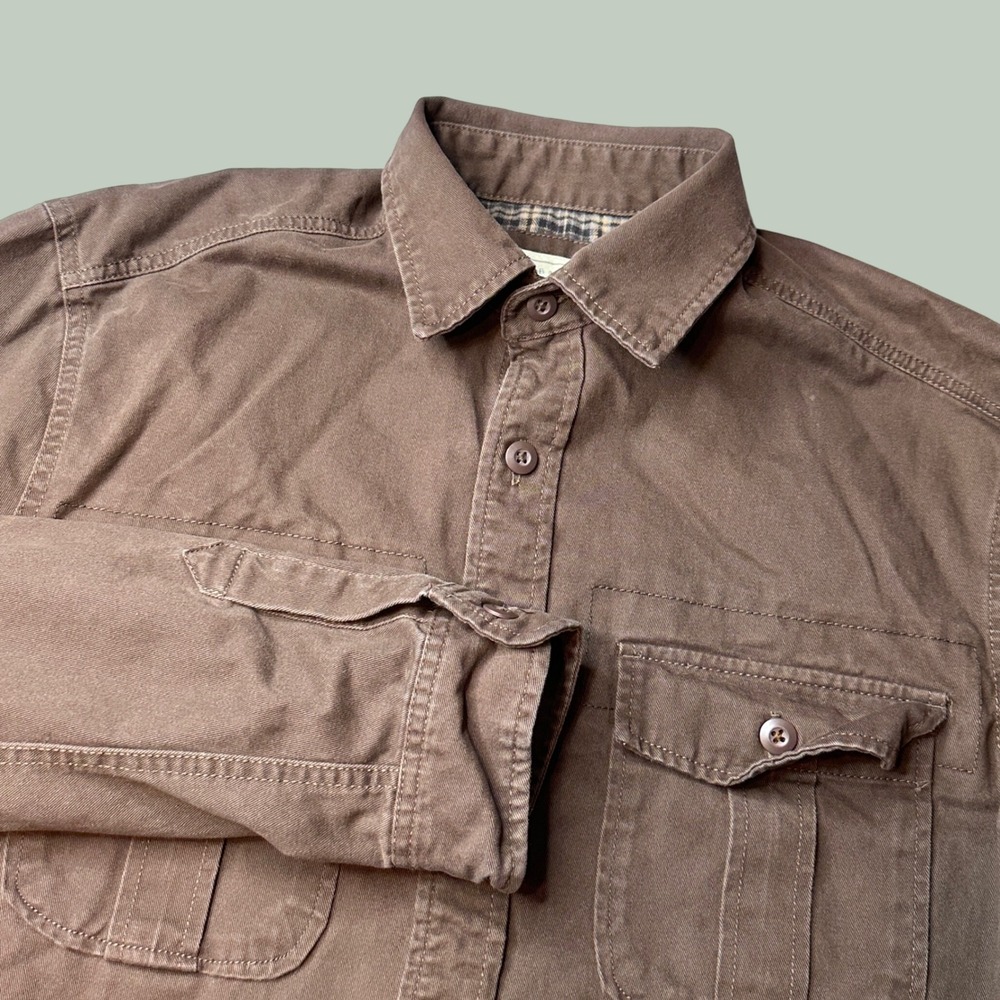 G.H. Bass & Co. Shirt Jacket Mens Medium American Classics Brown Button Down